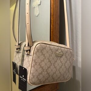 Kate Spade Taupe Patterned Crossbody Bag